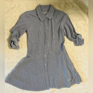 Girls Guess Pinstriped Dress
